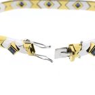 Image 7 of Two-tone gold fantasy bracelet with sapphire