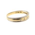 Image 7 of Two-tone gold ring with diamonds; 0.02 ct.