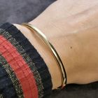 Image 9 of Gold smooth slave bracelet | Ø 63 mm
