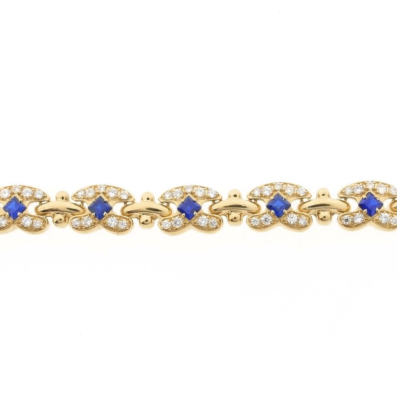 Image 3 of Gold fantasy link bracelet with zirconia