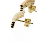 Image 8 of Tricolor gold stud earrings