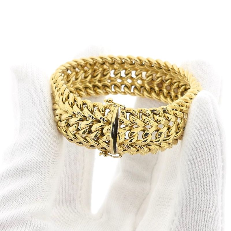 Image 9 of Gold wide fantasy link bracelet