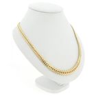 Image 3 of Gold flat gourmet link necklace