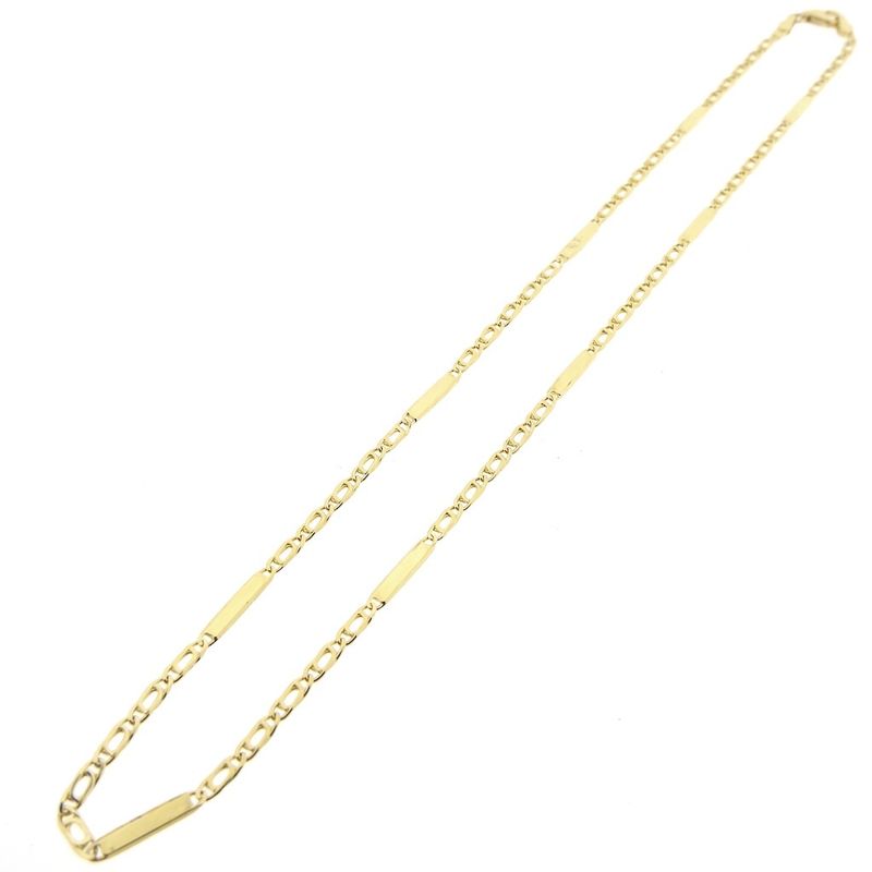Image 7 of Gold closed figaro link chain | 46 cm