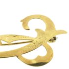 Image 12 of Vintage gold brooch; Letter C