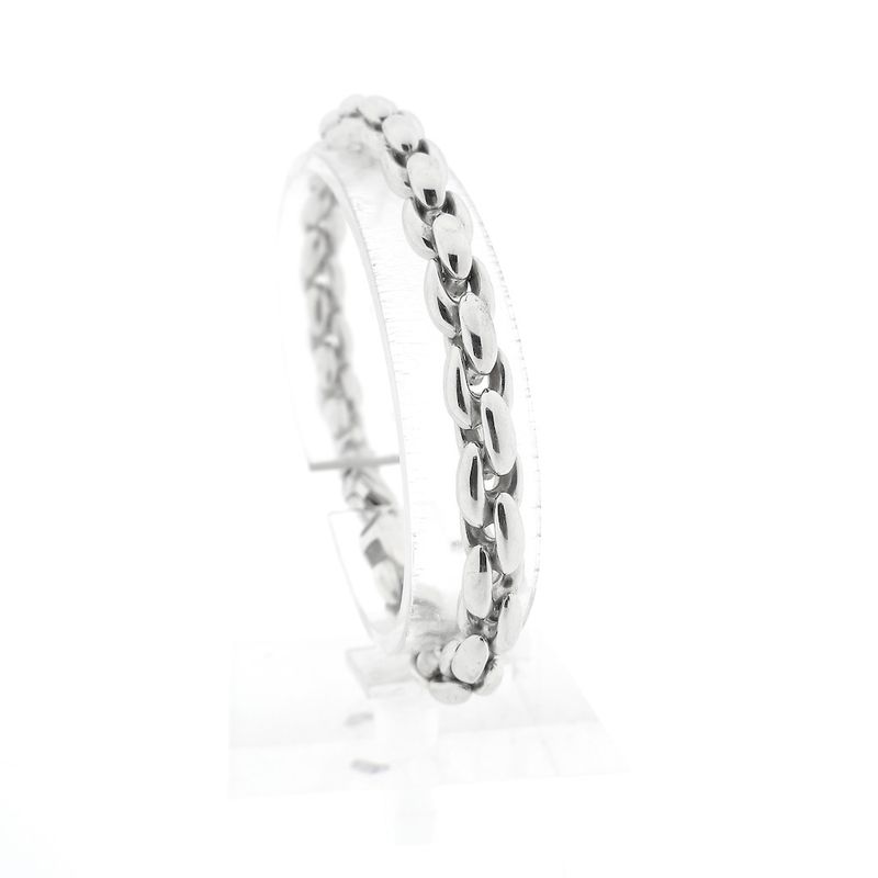 Image 1 of Silver anchor link bracelet | 19.5 cm