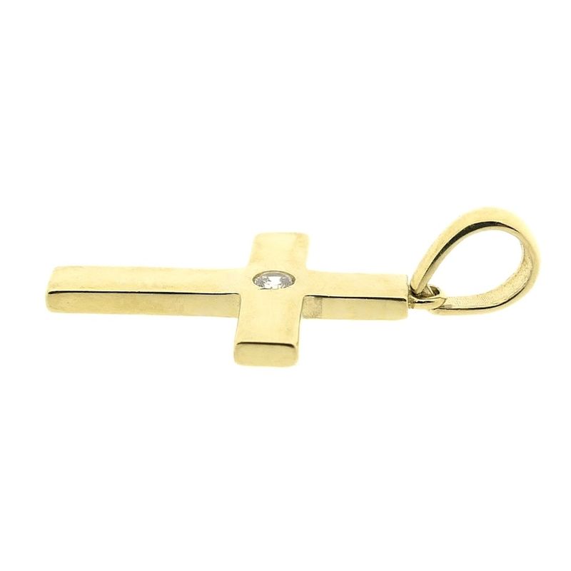 Image 6 of Gold cross with zirconia