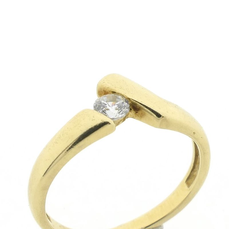 Image 5 of Golden fantasy ring with zirconia.