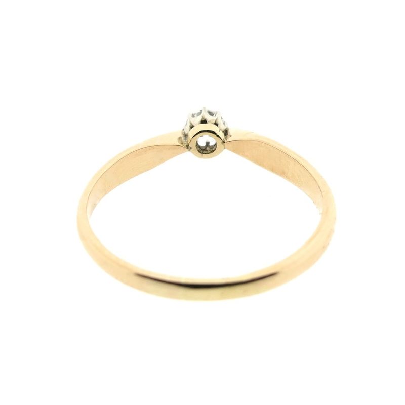 Image 3 of Rose gold solitaire ring with diamond | 0.22 ct.