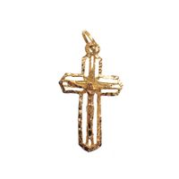 18-karat gold pendant with an openwork cross and corpus | Vintage