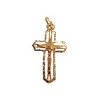 Image 1 of 18-karat gold pendant with an openwork cross and corpus | Vintage