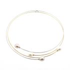 Image 1 of 18K Two-tone gold necklace with pearls | 40.0 cm