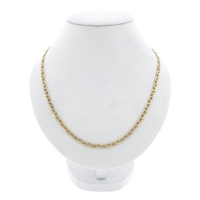 Image 1 of Two-tone gold navy link necklace; Men's | 51.5cm