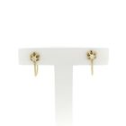 Image 1 of Vintage gold clip-on earrings with diamond; 0.10 ct.