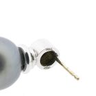 Image 5 of 18-karat white gold stud earrings with Tahitian pearl and diamond | 0.50 ct.