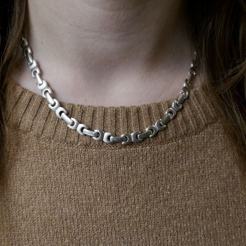 Image 9 of Silver fantasy link chain.