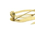 Image 8 of Vintage gold brooch; Letter W