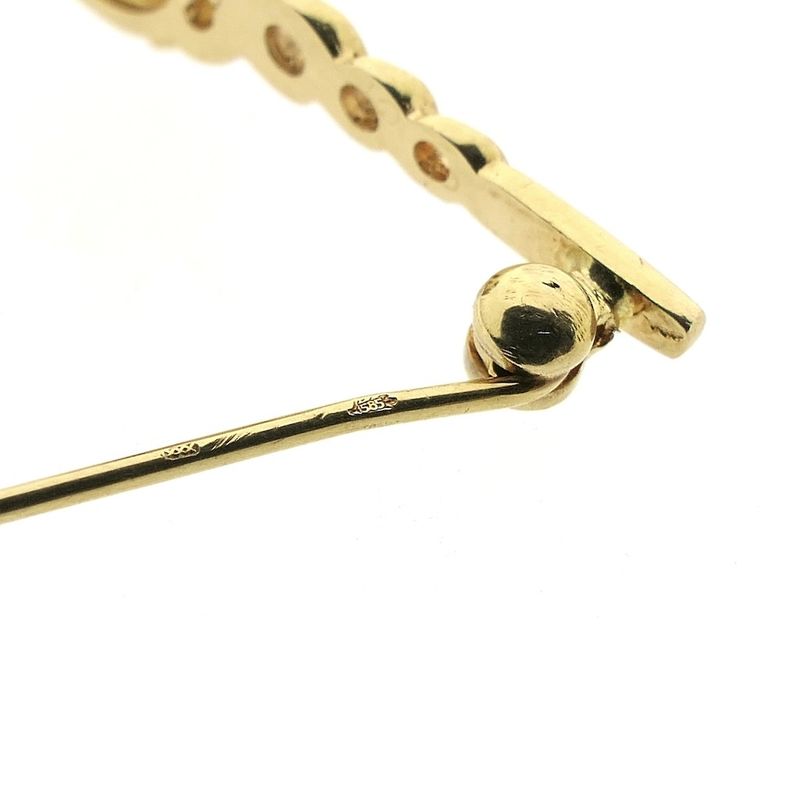 Image 8 of Antique gold brooch with garnet