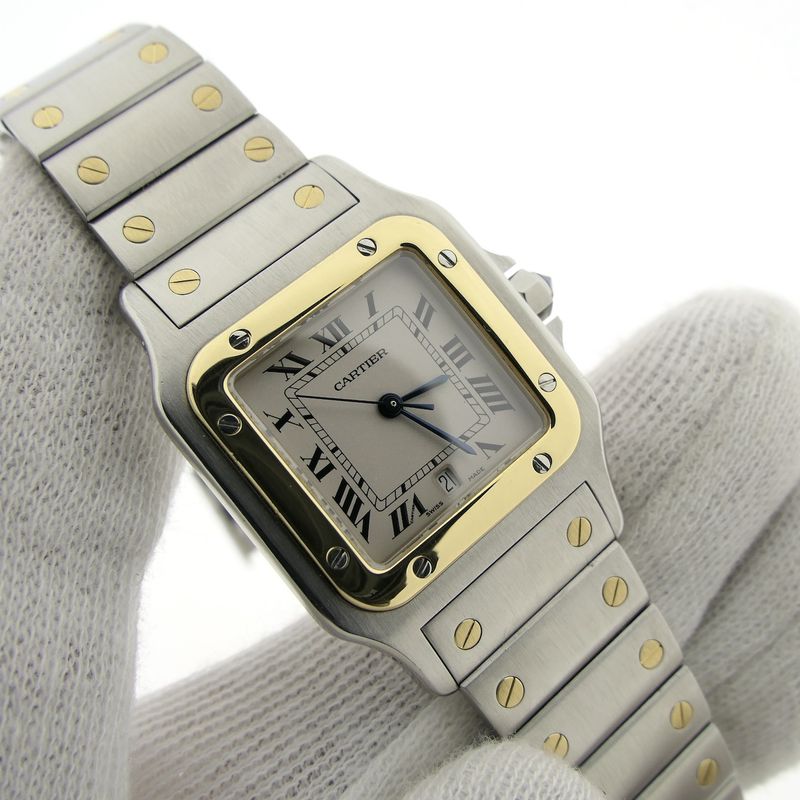 Image 5 of Cartier Santos Galbee; 18k. gold/steel watch