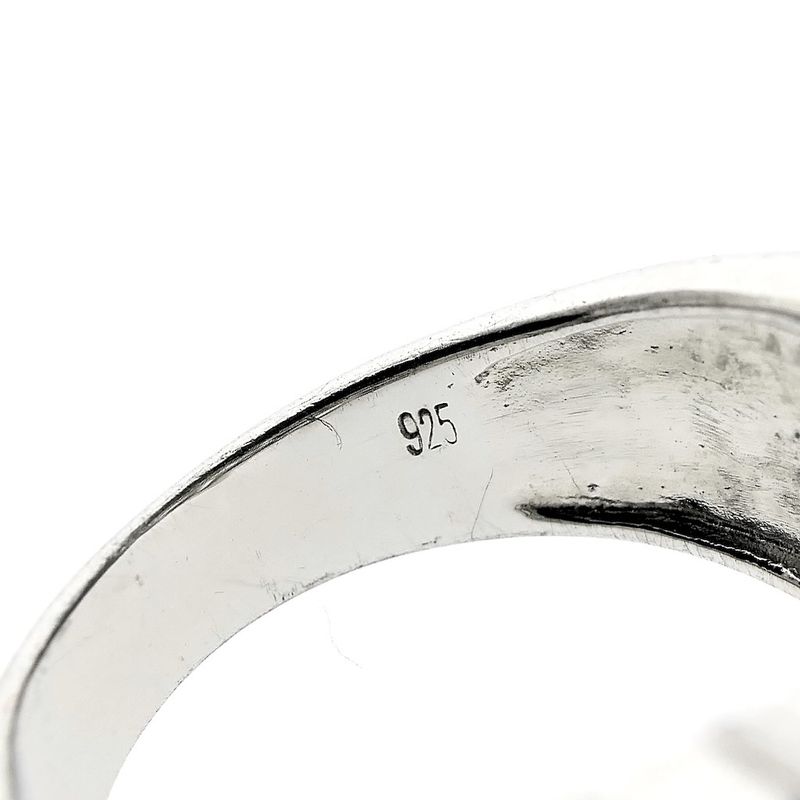 Image 6 of Silver cluster ring with zirconia