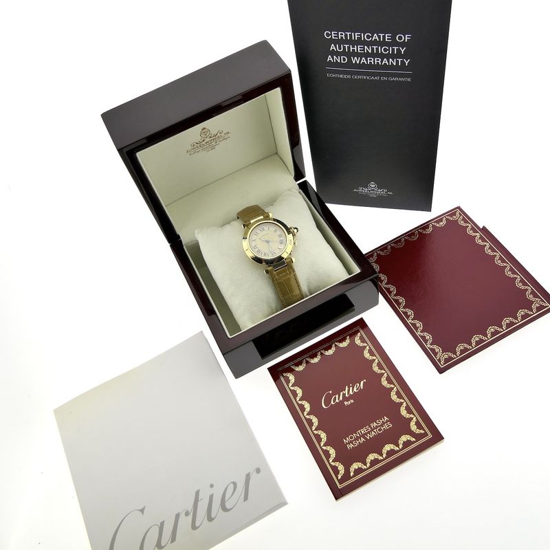 Image 4 of Cartier Pasha Automatic; 18k gold unisex watch