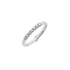 Image 1 of White gold ring/sliding ring with diamond | 0.105 ct.