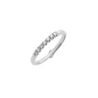 White gold ring/sliding ring with diamond | 0.105 ct.