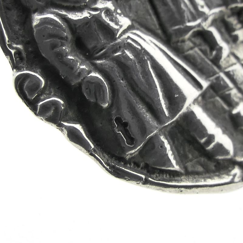 Image 3 of Vintage silver brooch with scene
