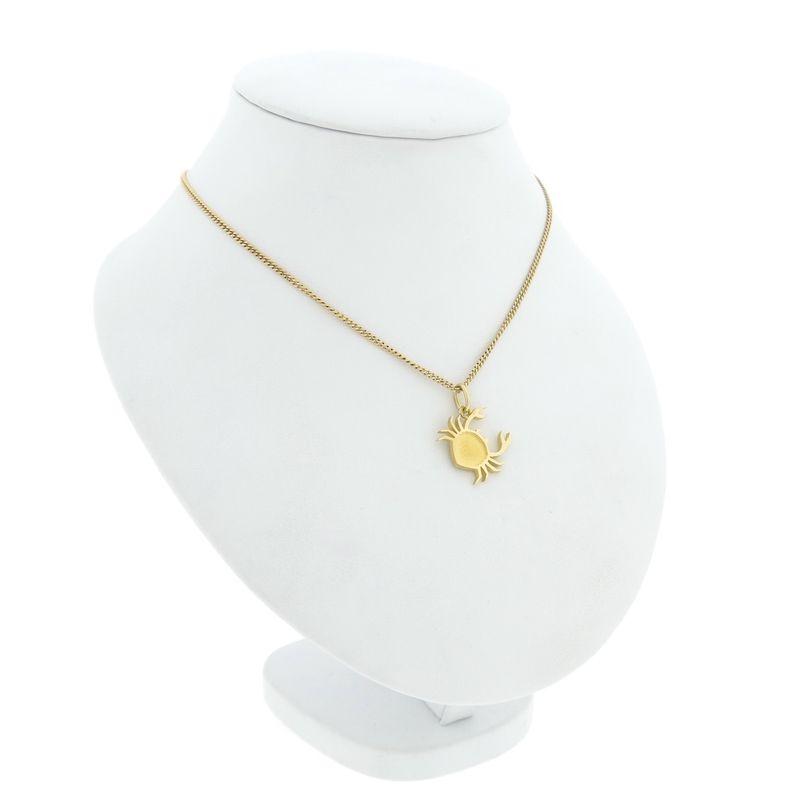 Image 4 of Gold zodiac sign pendant; Cancer
