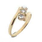Image 1 of Gold ring with rose-cut diamonds; approx. 0.20 ct.