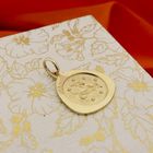 Image 7 of Gold zodiac sign pendant; Capricorn