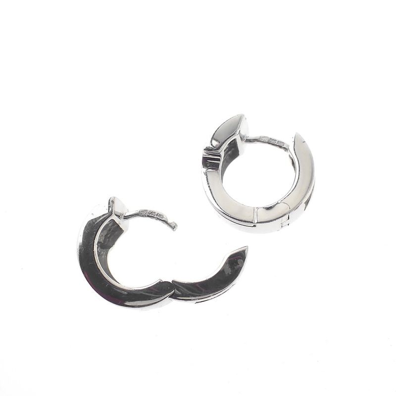 Image 7 of White gold earrings with diamond | Ø 14.0 mm