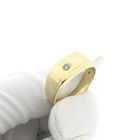 Image 9 of Gold men's signet ring with zirconia