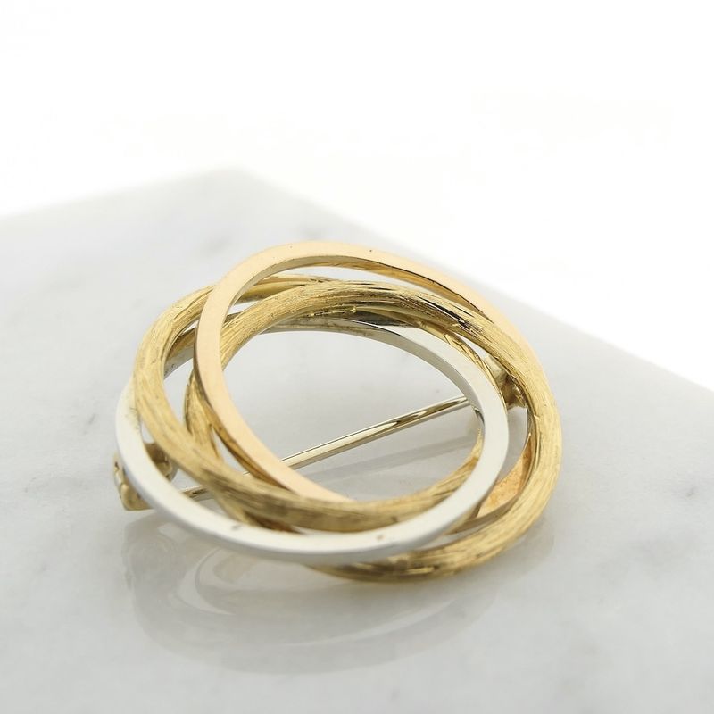 Image 9 of Tricolor gold fantasy brooch