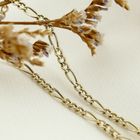 Image 2 of Gold subtle Figaro link bracelet | 20 cm