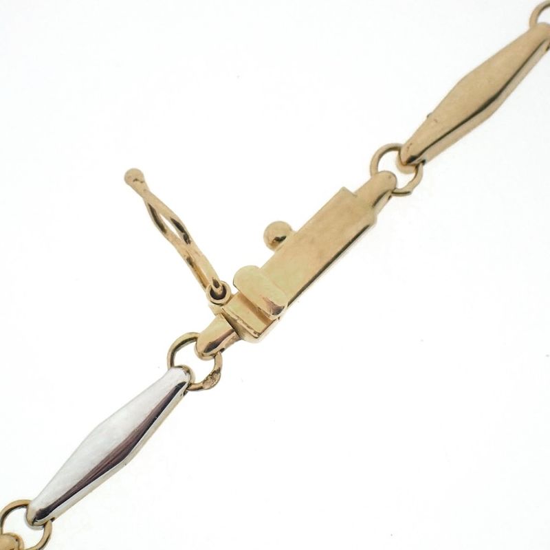 Image 8 of Two-tone gold fantasy link chain | 43 cm