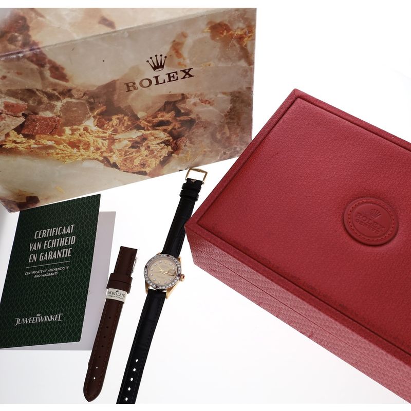 Image 17 of Rolex Datejust 26mm 69178; 18k gold women's watch with diamonds and rubies