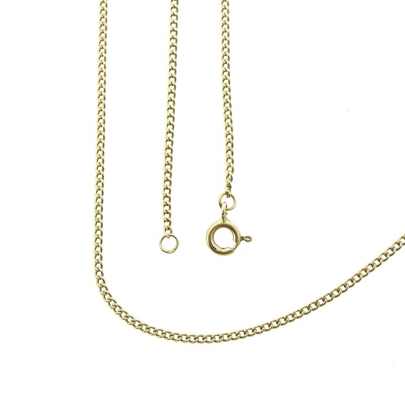 Image 1 of Gold gourmet link chain | 54 cm