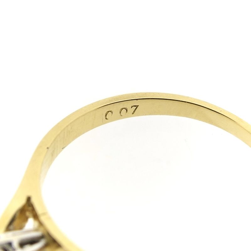Image 8 of Gold solitaire ring with diamond | 0.07 ct.