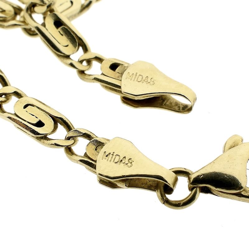 Image 3 of Gold scroll link chain; Midas