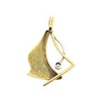 Image 3 of Two-tone abstract gold pendant