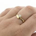 Image 4 of Gold solitaire ring with diamond | 0.02 ct.