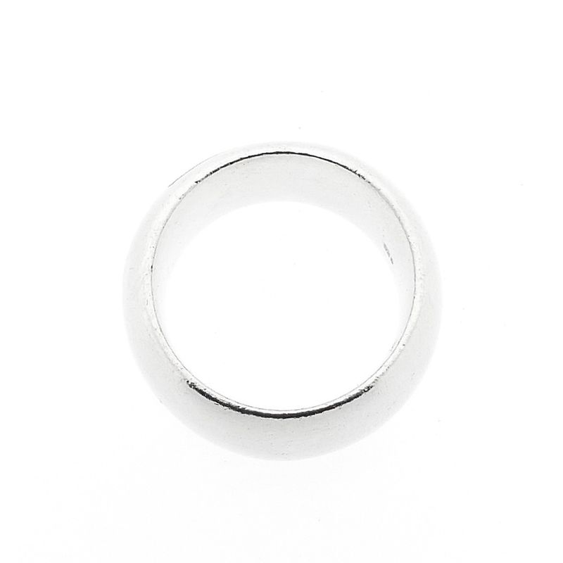 Image 4 of Wide silver ring with black enamel