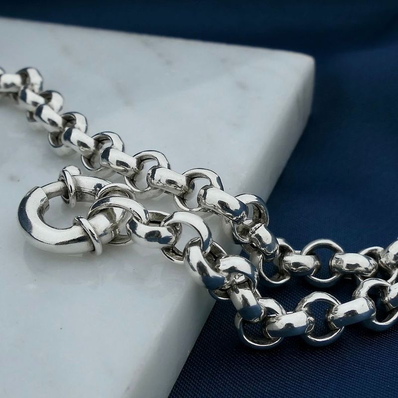 Image 2 of Silver jasseron link bracelet