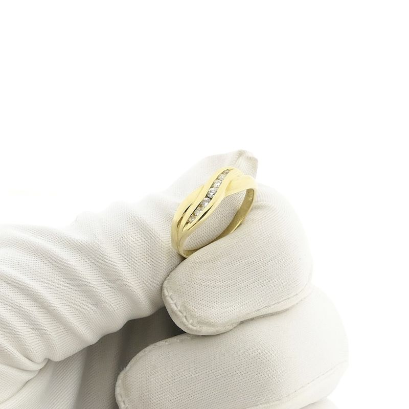 Image 9 of Gold subtle ring with zirconia