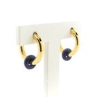 Image 3 of Gold earrings with lapis lazuli