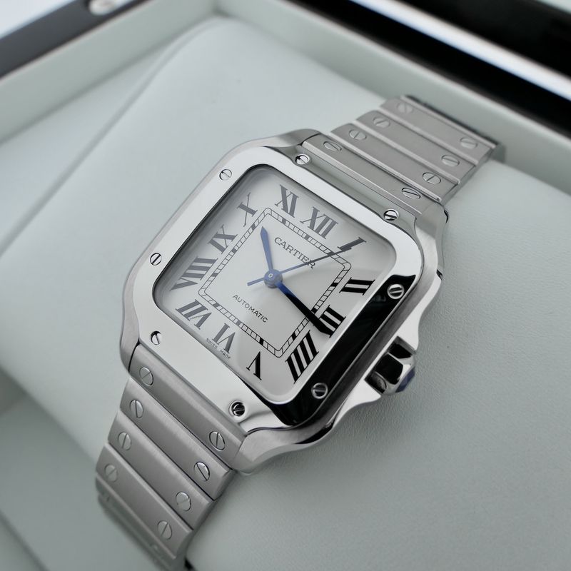 Image 10 of Cartier Santos 'Medium' 4075 WSSA0029; Automatic unisex watch