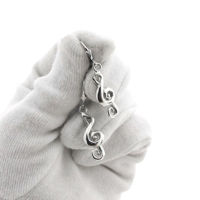 Image 7 of Silver earrings | Musical note