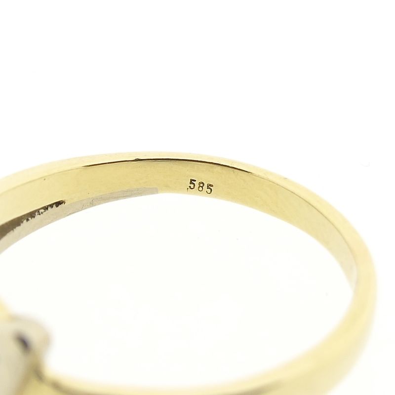 Image 5 of Two-tone gold ring with diamond; 0.02 ct.