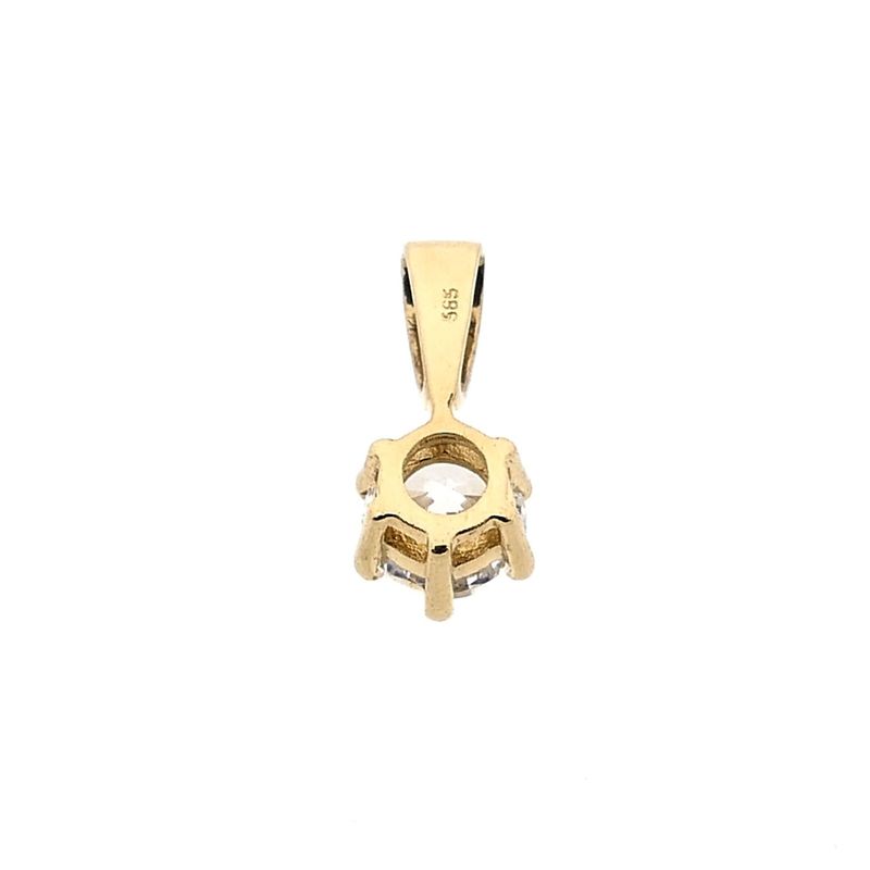 Afbeelding 6 van Gouden hanger met zirconia